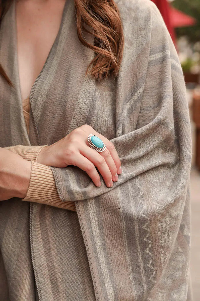 Oblong Turquoise Ring - The GlamBox Jewels Boutique