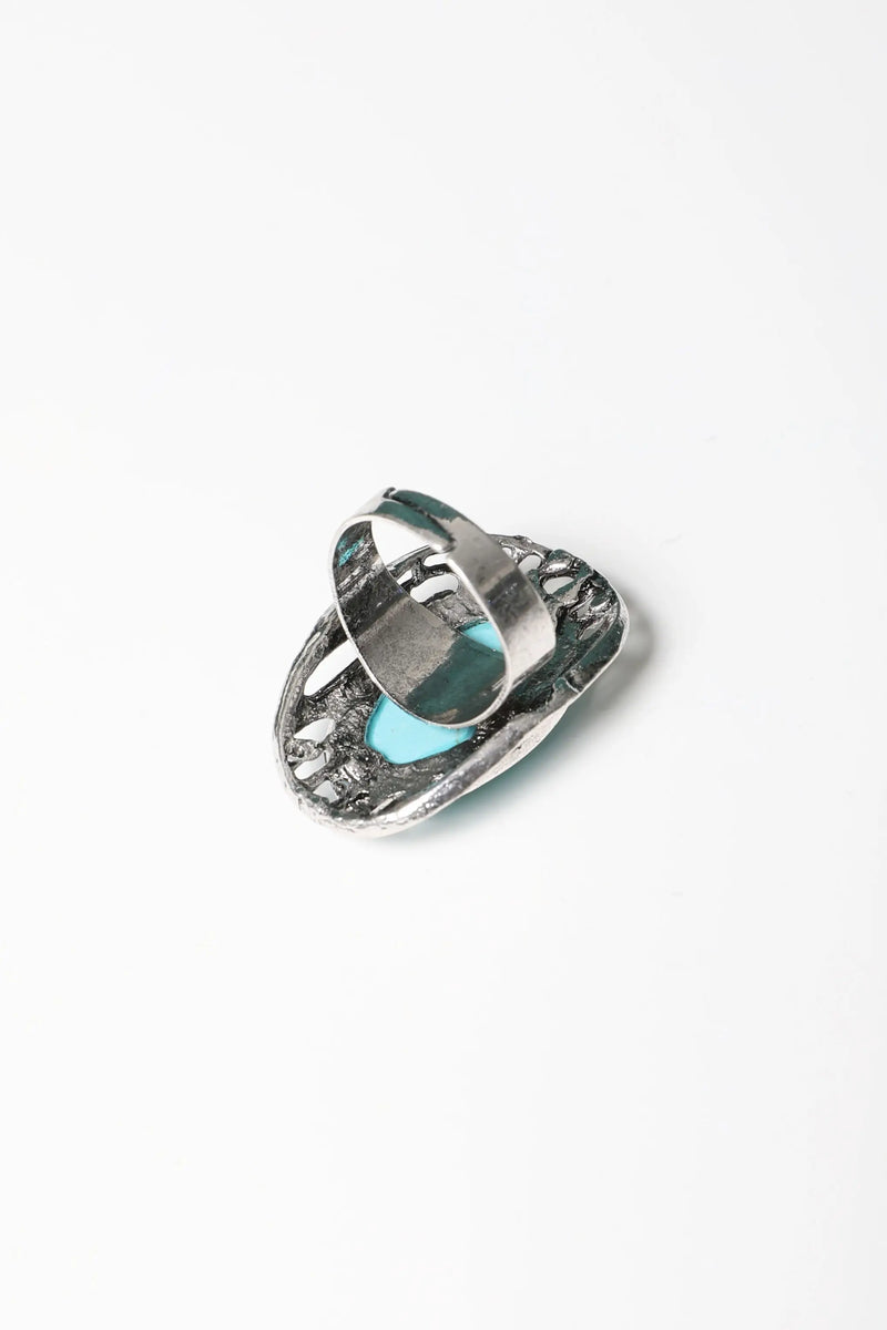 Oblong Turquoise Ring - The GlamBox Jewels Boutique