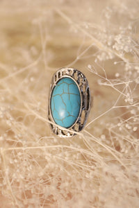 Oblong Turquoise Ring - The GlamBox Jewels Boutique