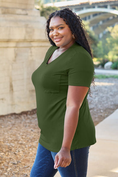 Camiseta básica de cuello en V Bae